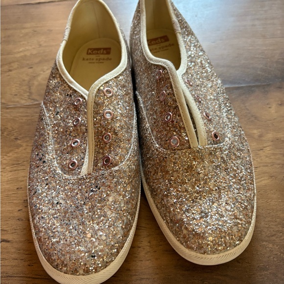 kate spade Shoes - Kate Spade Glitter Sneakers in Gold
